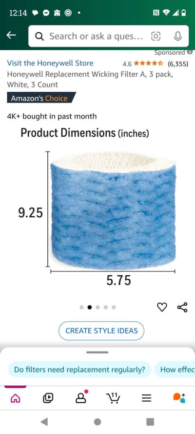Honeywell Humidifier Wicking Filter - Thumbnail 2