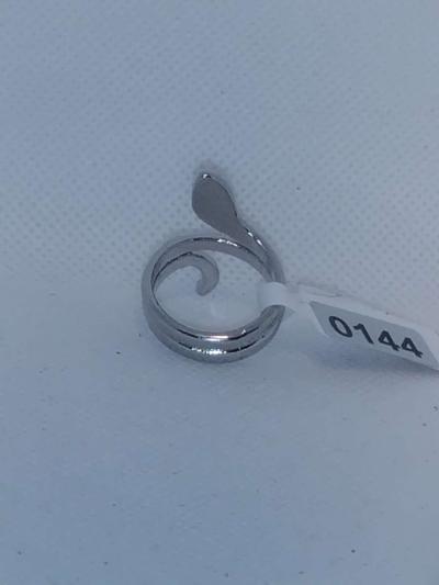 Silvery Coiled Snake Ring RG - Thumbnail 4
