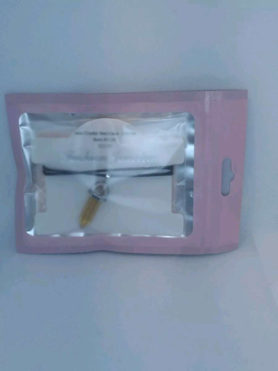 Citrine Glass Pendant Necklace - Thumbnail 5