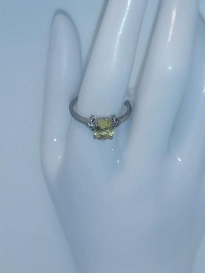 Citrine Ring Silvery - Thumbnail 2