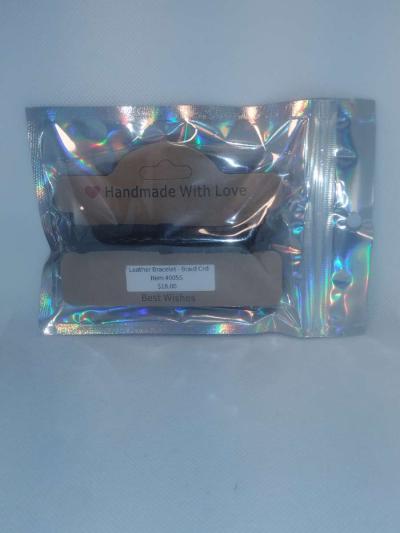 Faux Leather Bracelet braided cord black - Thumbnail 5