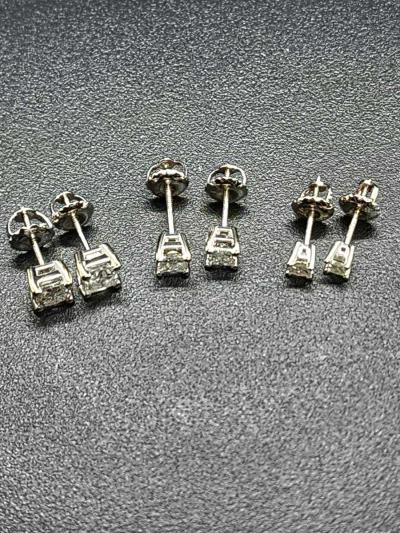 3 Pairs Natural Diamond Earings - Thumbnail 3