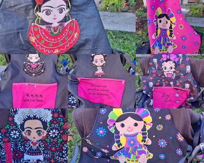 Mandiles echo a mano handmade aprons - Palo Alto, California