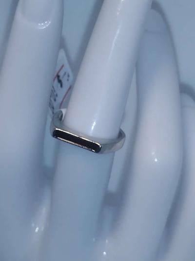 Black Rectangle Retro Geometric Ring - Thumbnail 5