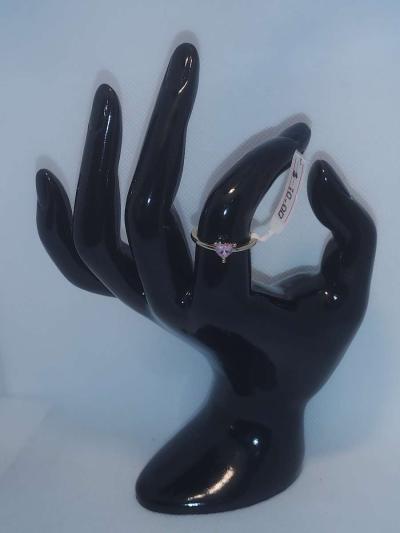 Pink Heart Stone Chic Rhinestone Ring - Thumbnail 5