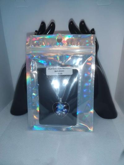 Blue Rose Heart Necklace - Thumbnail 5