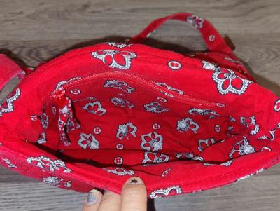 Vera Bradley Red Paisley Bandana Crossbody Bag - Thumbnail 3