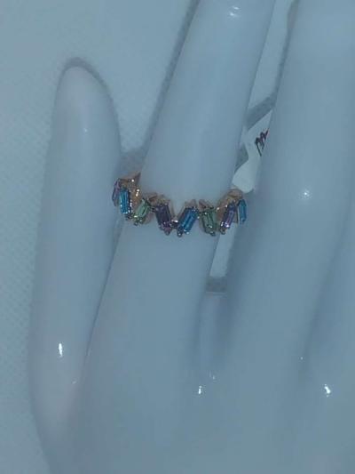 Multi Color Vs Chic Rhinestone Ring - Thumbnail 2
