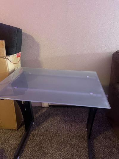glass desk