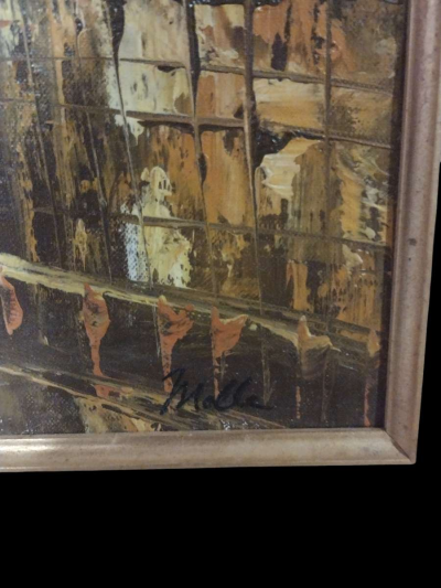 antique oil painting depicting Paris - Thumbnail 2