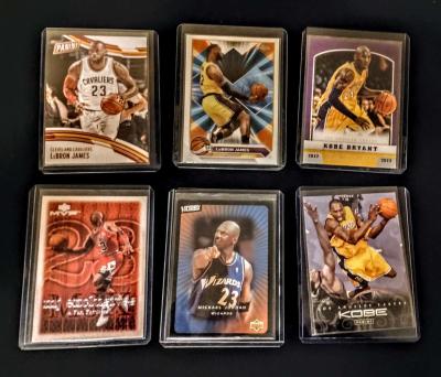 6 card lot Michael Jordan LeBron James Kobe - Abbott, Texas