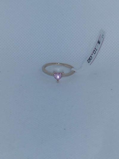 Pink Heart Stone Chic Rhinestone Ring - Thumbnail 3