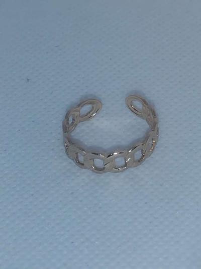 Open Chain Chic Rhinestone Ring - Thumbnail 3