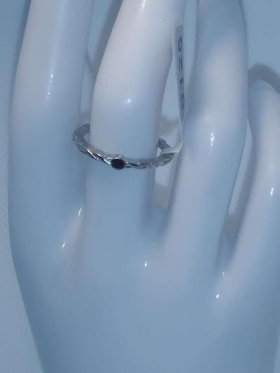 Black Stone Retro Geometric Ring - Thumbnail 5