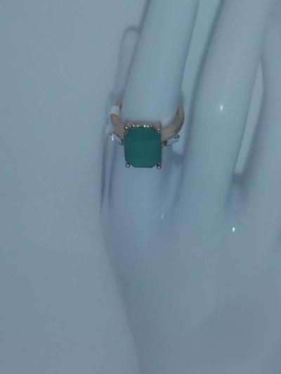 Radiant Green Chic Rhinestone Ring - Thumbnail 2