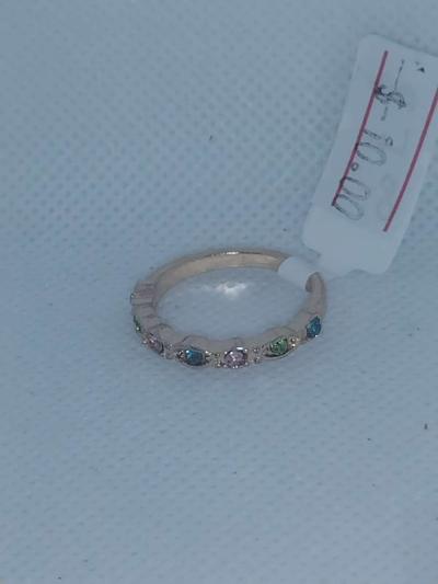 Multi Color Stones Chic Rhinestone Ring - Thumbnail 3