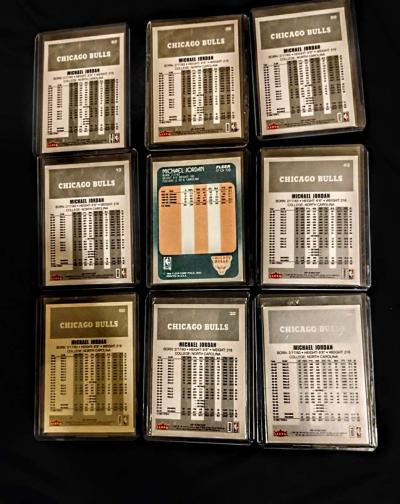 Fleer Michael Jordan 9 card lot - Thumbnail 2