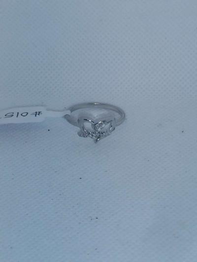 Silver Open Heart Shaped Ring GA - Thumbnail 4