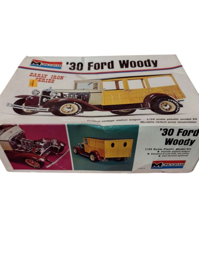 yellow 30s ford woody model car kit - Thumbnail 4