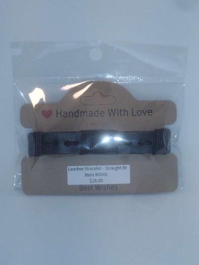 Faux Leather Bracelet straight brown - Thumbnail 4