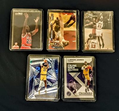 Michael Jordan LeBron James 5 card lot - Abbott, Texas