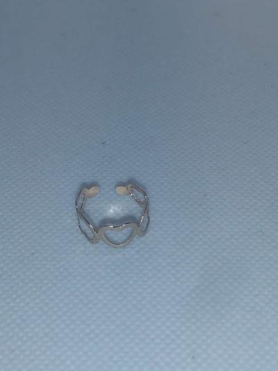 Open Heart Chic Rhinestone Ring - Thumbnail 3