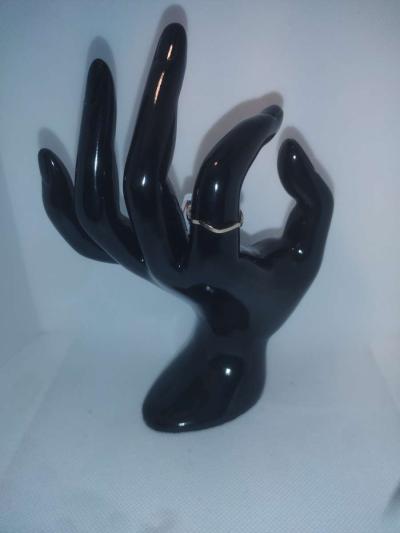 Simple Wave Chic Rhinestone Ring - Thumbnail 4