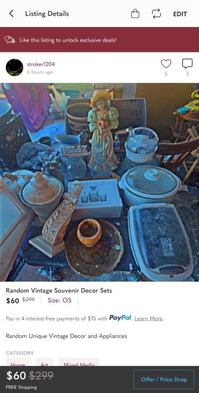 Random Set of 20 items vintage Cyrstal Glass porcelain items - Thumbnail 3