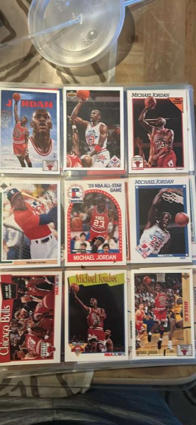 2 sets of 9 michael jordan basketball cards 91 92 - Thumbnail 1