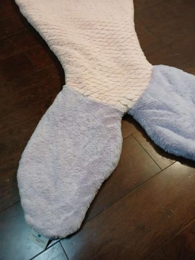 Authentic Kids murmaid pink and purple blanket tail - Thumbnail 2