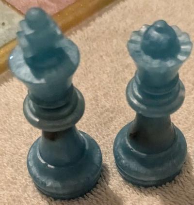 Pink and Blue Petrified Wood Chess Set - Thumbnail 3