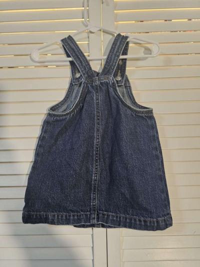 Old Navy 12 to 18 months denim overall dress - Thumbnail 3