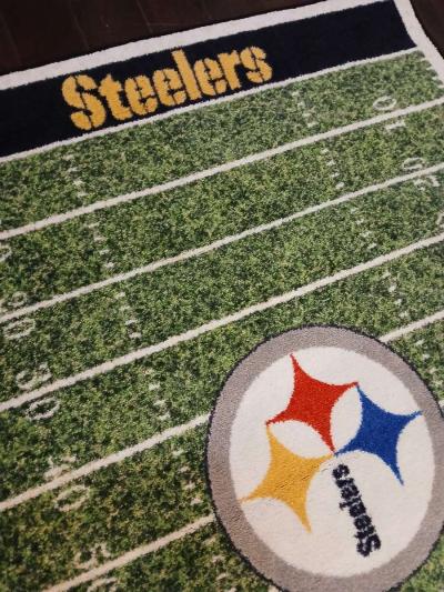 Pittsburgh Steelers field carpet 46inch by 27inch - Thumbnail 2