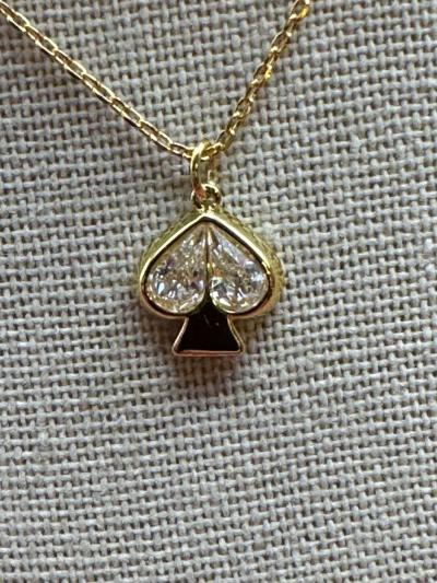 2035AOHP Kate Spade Everyday Spade Cubic Zirconia Stud   Pen - Thumbnail 5