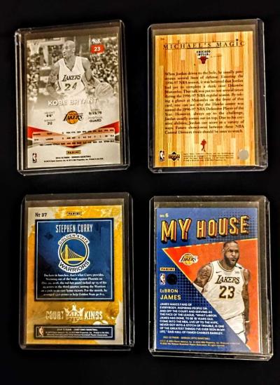 original L JAMES  M JOIRDAN S CURRY  K BRYANT 4 card lot - Thumbnail 2