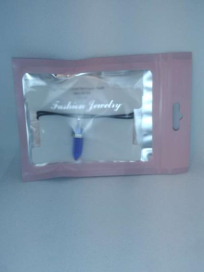 Sapphire Blue Glass Pendant Necklace - Thumbnail 5