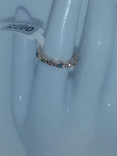 Multi Color Stones Chic Rhinestone Ring - Thumbnail 2