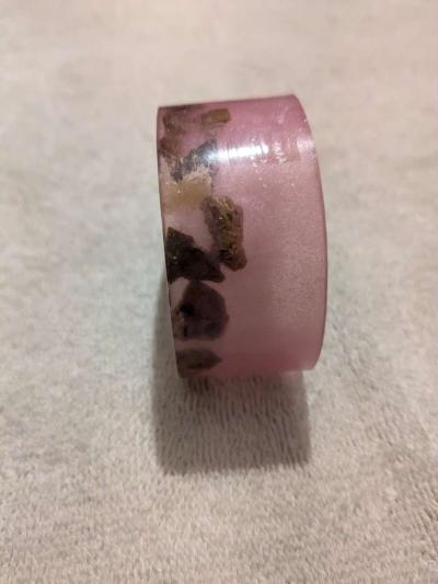 Pink Petrified Wood Cuff Bracelet - Thumbnail 5
