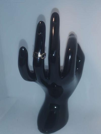 Open Heart Chic Rhinestone Ring - Thumbnail 4