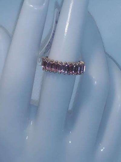 Straight Pink chic Rhinestone Ring - Thumbnail 2