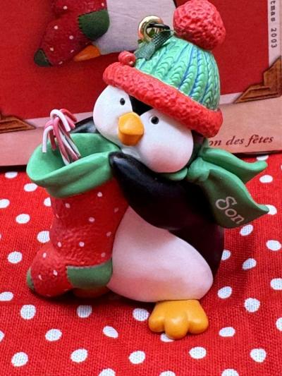 2020HMT 2003 Hallmark Keepsake Ornament Son Penguin with Sto - Thumbnail 4