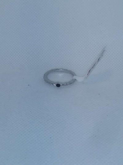 Black Stone Retro Geometric Ring - Thumbnail 3