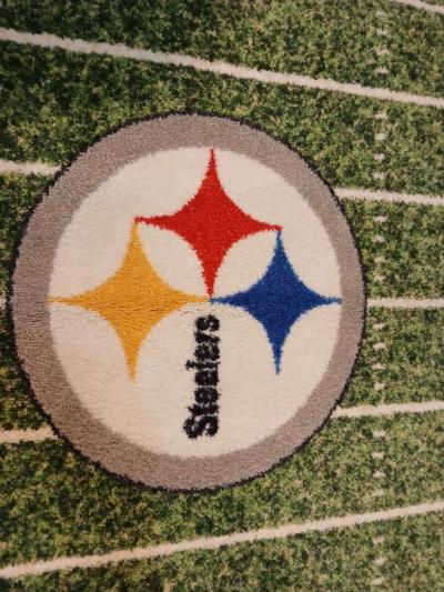 Pittsburgh Steelers field carpet 46inch by 27inch - Thumbnail 3