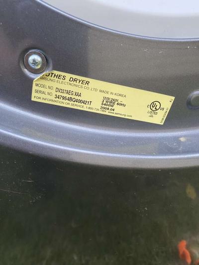 Samsungs Dryer  Pedestal DV337AEGXAA - Thumbnail 3