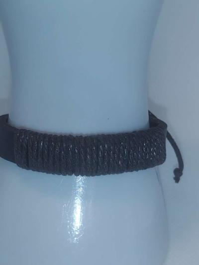 Faux Leather Bracelet wrapped brown - Thumbnail 3