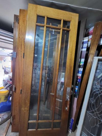 Mahogany Solid good front doble door 72x95 asking for price - Thumbnail 2