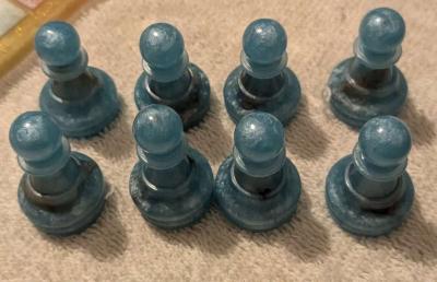 Pink and Blue Petrified Wood Chess Set - Thumbnail 6