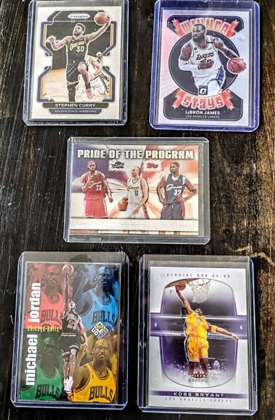 Michael Jordan K Bryant S Curry L james 5 lot - San Antonio, Texas