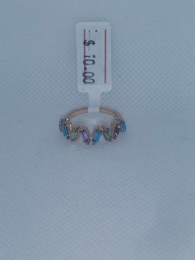 Multi Color Vs Chic Rhinestone Ring - Thumbnail 3