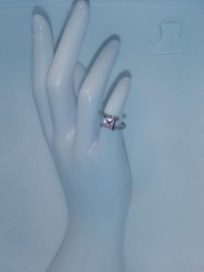 Split Square Silver Ring - Thumbnail 2